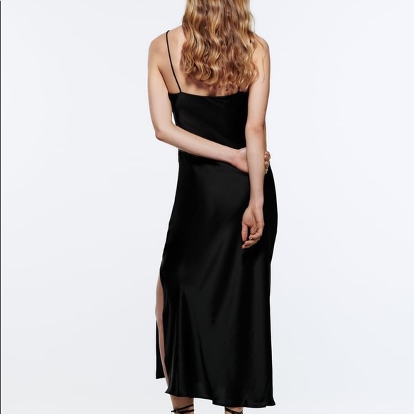 ZARA SATIN LINGERIE STYLE DRESS - Picture 6 of 11